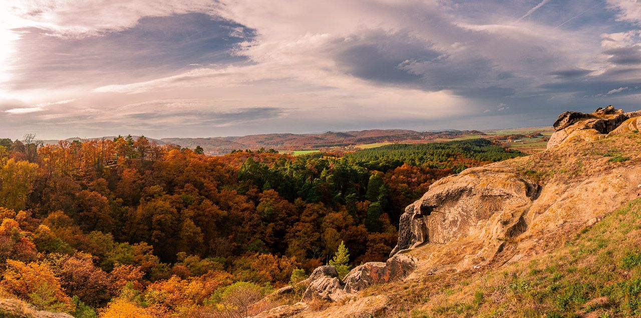 Herbstpanorama Burg Regenstein 
