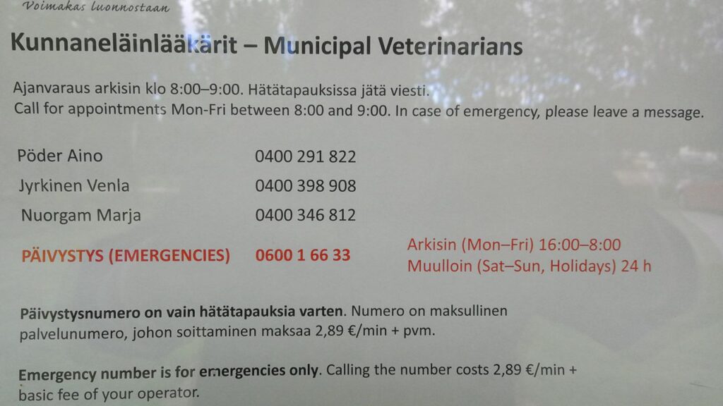 Kontaktadresse Tierarzt in Ivalo