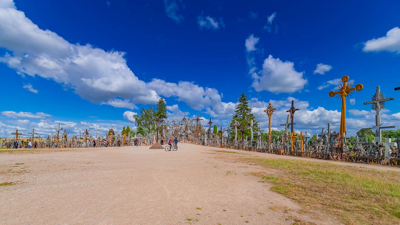 Panorama Hill of Crosses in Siauliai