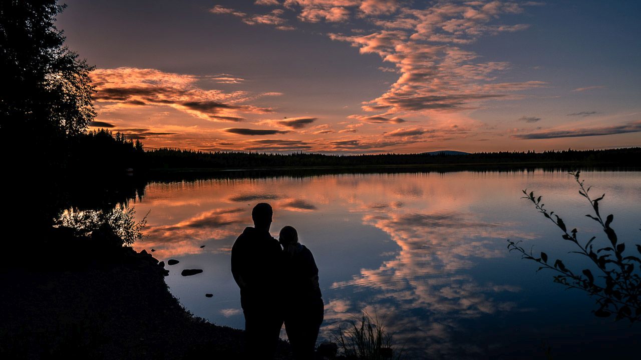 Sonnenuntergang mit Melli und Basti