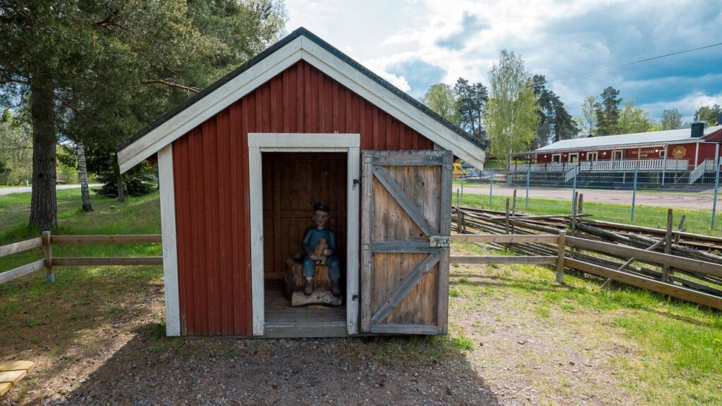 Die Hütte von Michel Lönneberga in Schweden