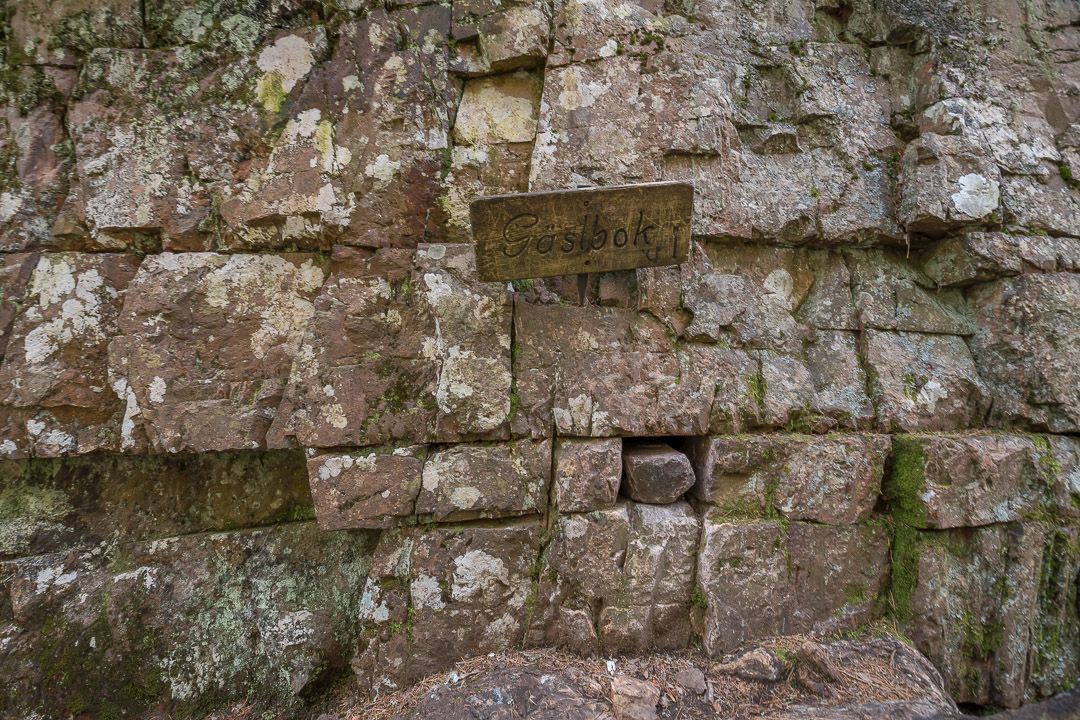 Das Gästebuch der Skurugata Schlucht