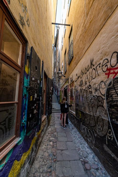 Die engste Gasse in Stockholm