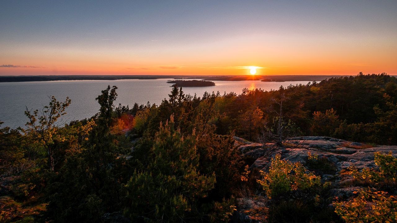 Sonnenuntergan am Fjord
