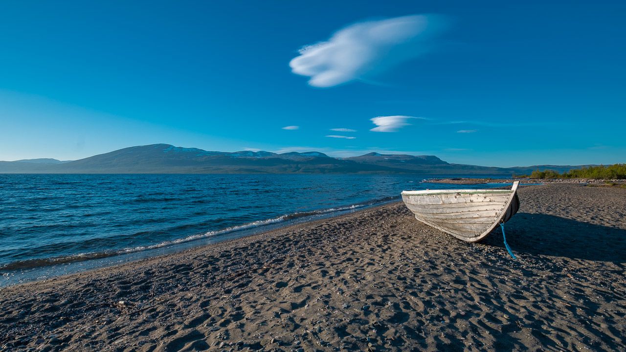Am Strand im Abisko Nationalpark