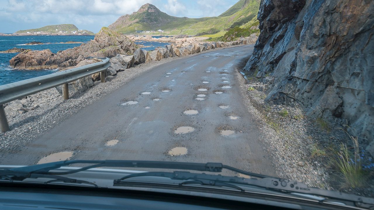 Noch mehr Schlaglöcher bei Nyksund