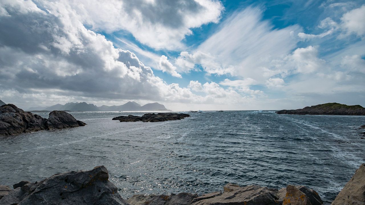 Stürmische See bei Nyksund