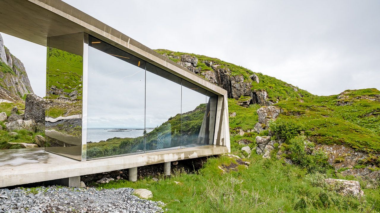 Toilette mit Aussicht nach Draussen auf den Atlantik
