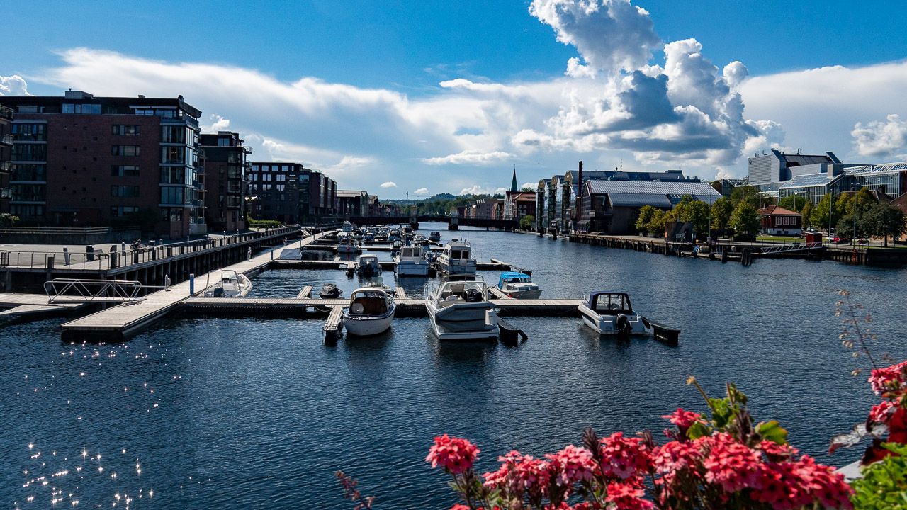 Auf geht es in die Innenstadt von Trondheim