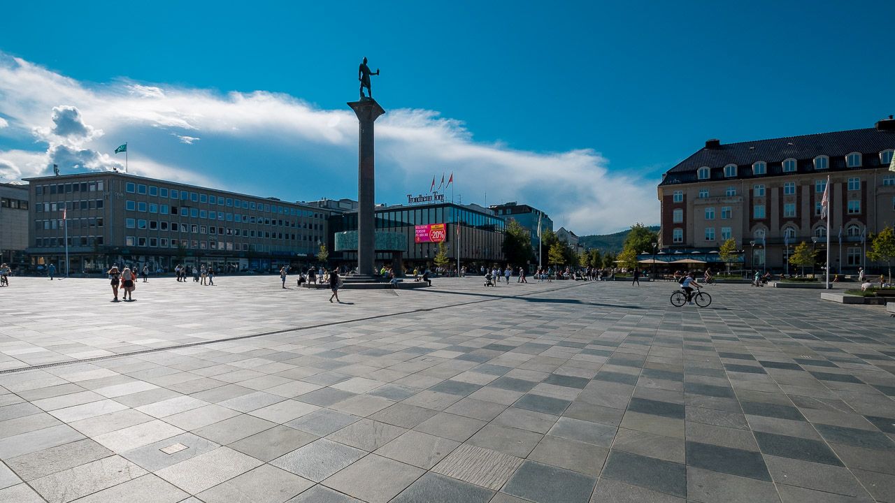Zentraler Platz in der Trondheimer Innenstadt