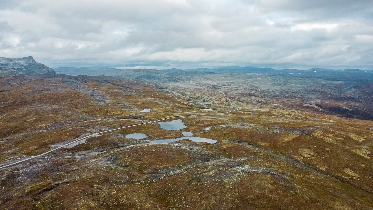 Landschaft an der Aurlandsfjord Passstraße