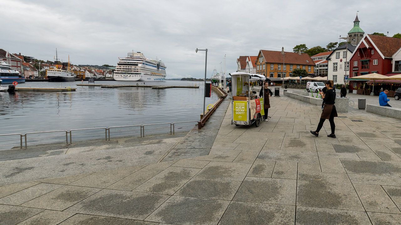 Leckereien am Hafen Stavanger