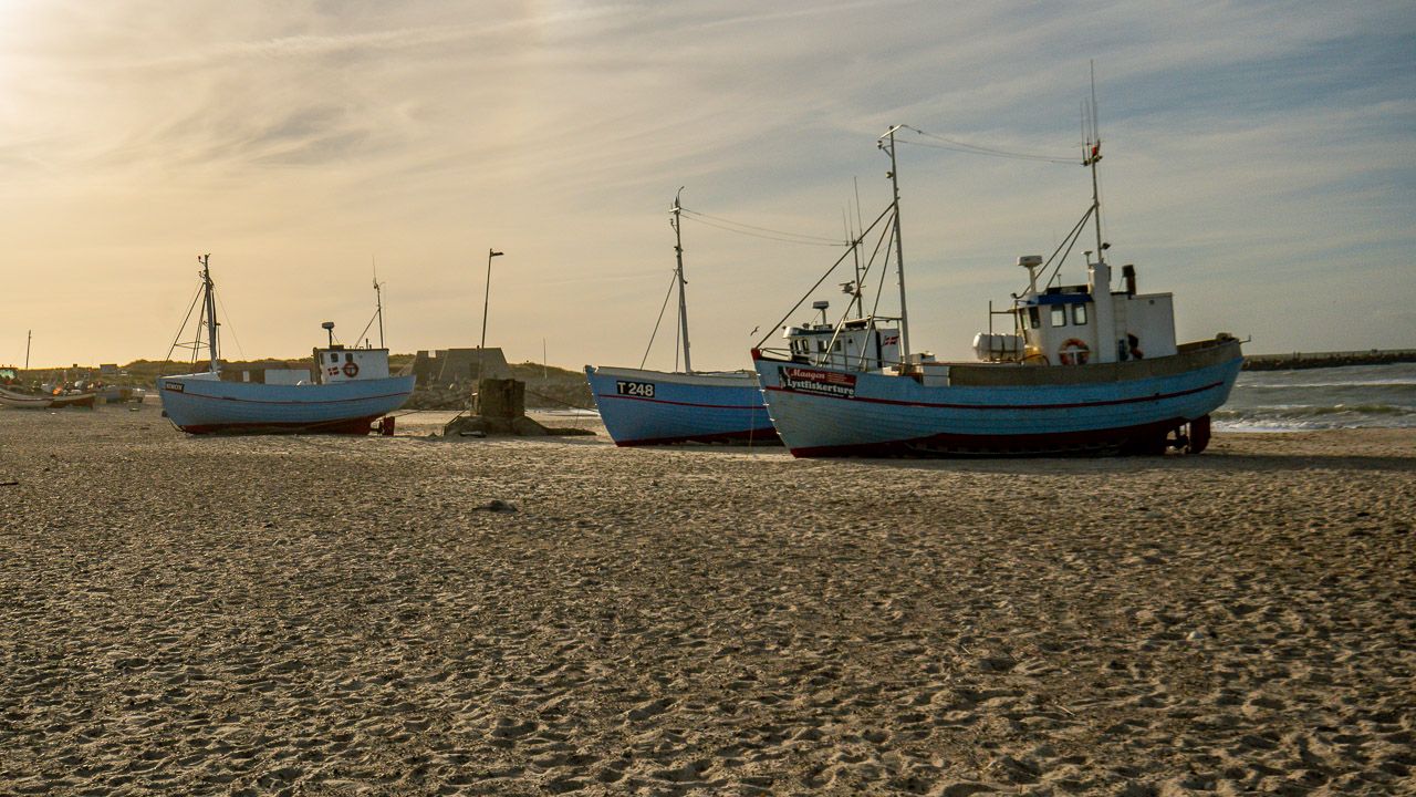 Fischerboot auf dem Strand