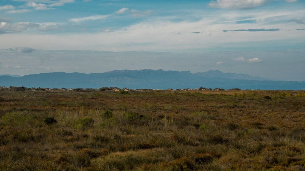 Die Berge am Ebrodelta